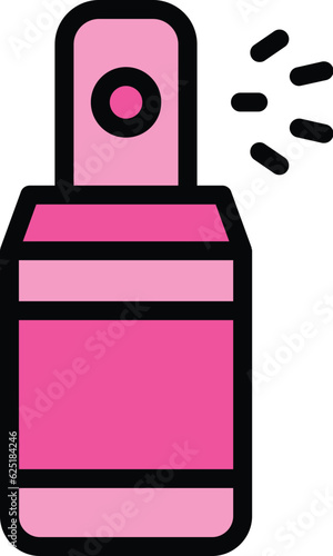 Spray bottle graffiti icon. Outline Spray bottle graffiti vector icon for web design isolated on white background color flat