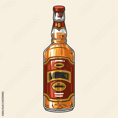 Light beer vintage sticker colorful