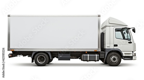 Truck in white background, AI generated Image © musa