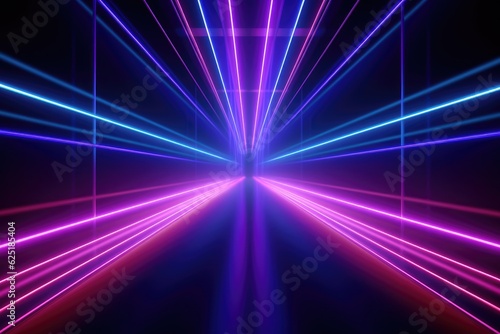 Abstract Minimal Neon Line Background