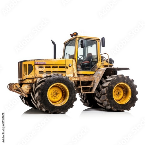 Tractor in white background  AI generated Image
