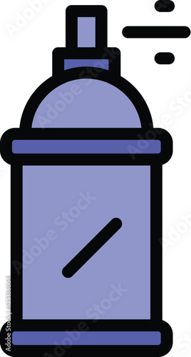 Spray bottle chemical icon. Outline Spray bottle chemical vector icon for web design isolated on white background color flat