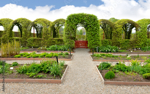 garden in the garden opposite of muiderslot or Amsterdam castle, Amsterdam, Netherlands photo