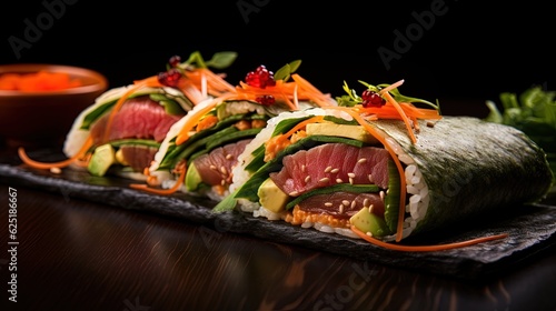 Temaki, sushi, Culinary Photography,