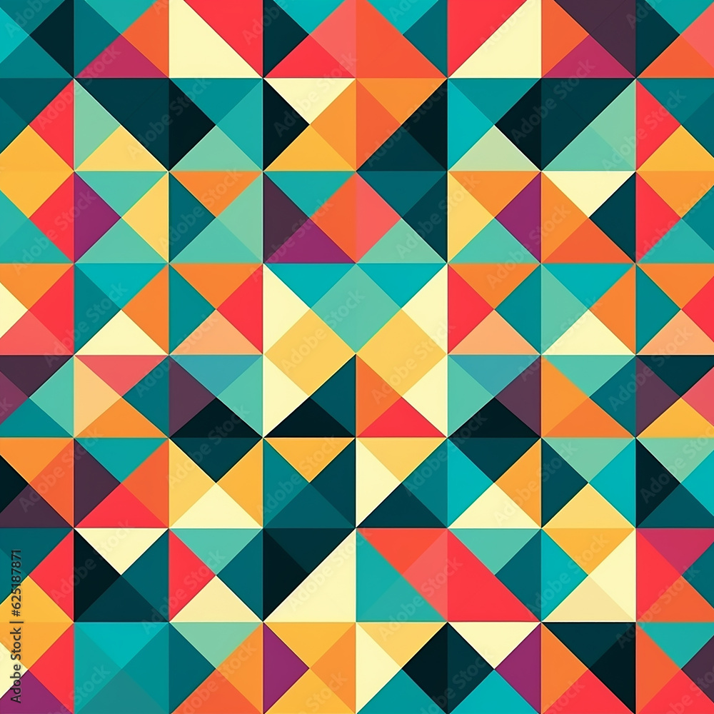 A colorful geometric pattern on a solid background with generative AI technology A colorful geometric pattern on a solid background with generative AI technology