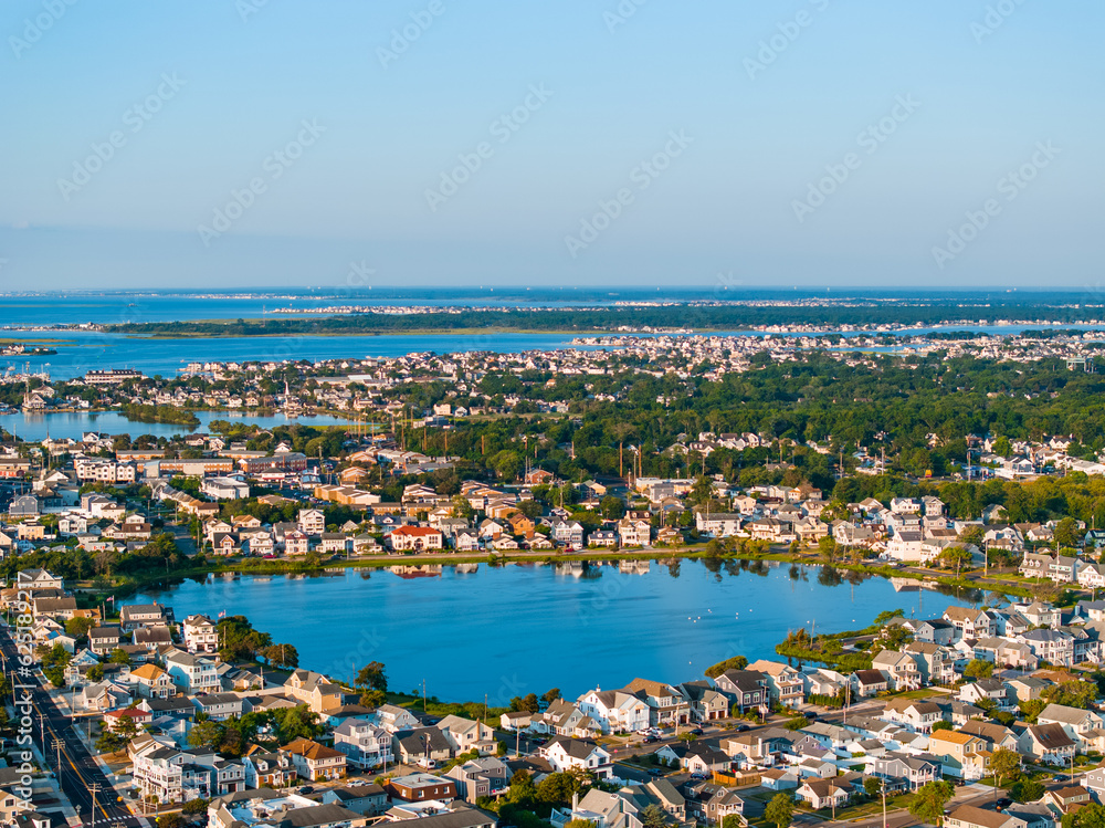 Point pleasant beach housing from above