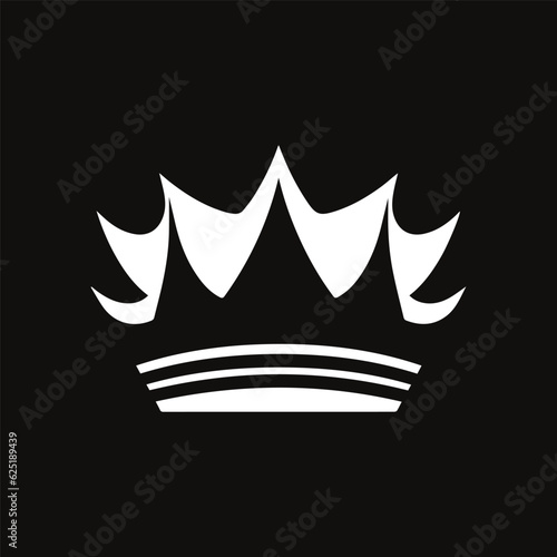 Vintage Black and White Crown icon