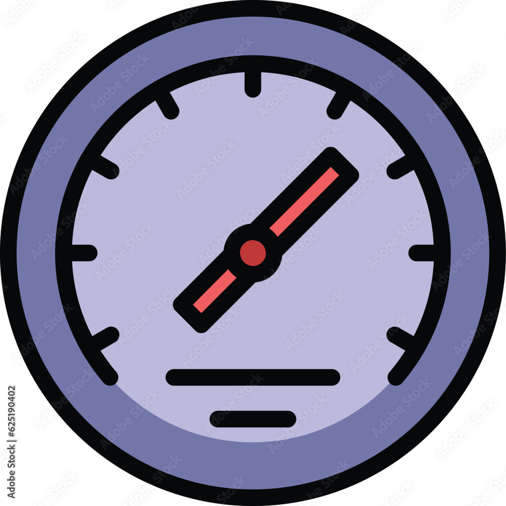 Oil gauge icon outline vector. Fuel car meter. Gas or petrol level color flat Oil gauge icon outline vector. Fuel car meter. Gas or petrol level color flat