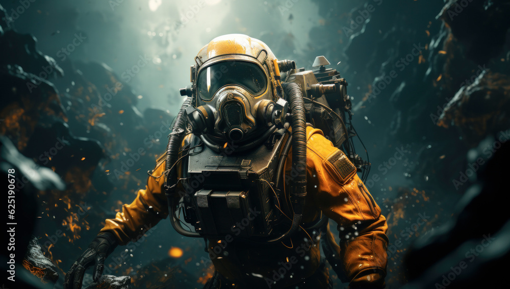 a diving man wearing a scuba mask a diving man wearing a scuba mask
