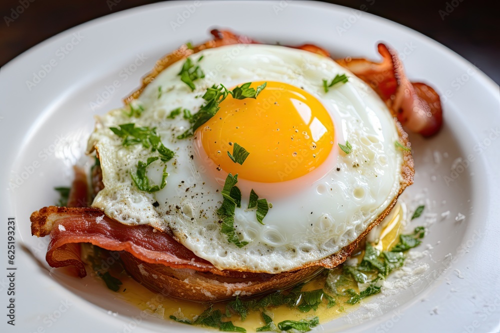 fried eggs with bacon fried eggs with bacon