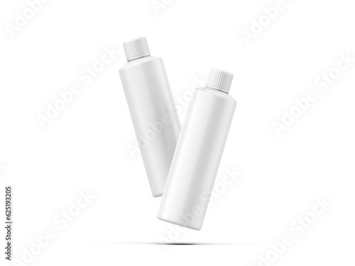 Wallpaper Mural Cosmetic plastic bottle with screw cap mockup template for branding and promotion, 3d render illustration Torontodigital.ca