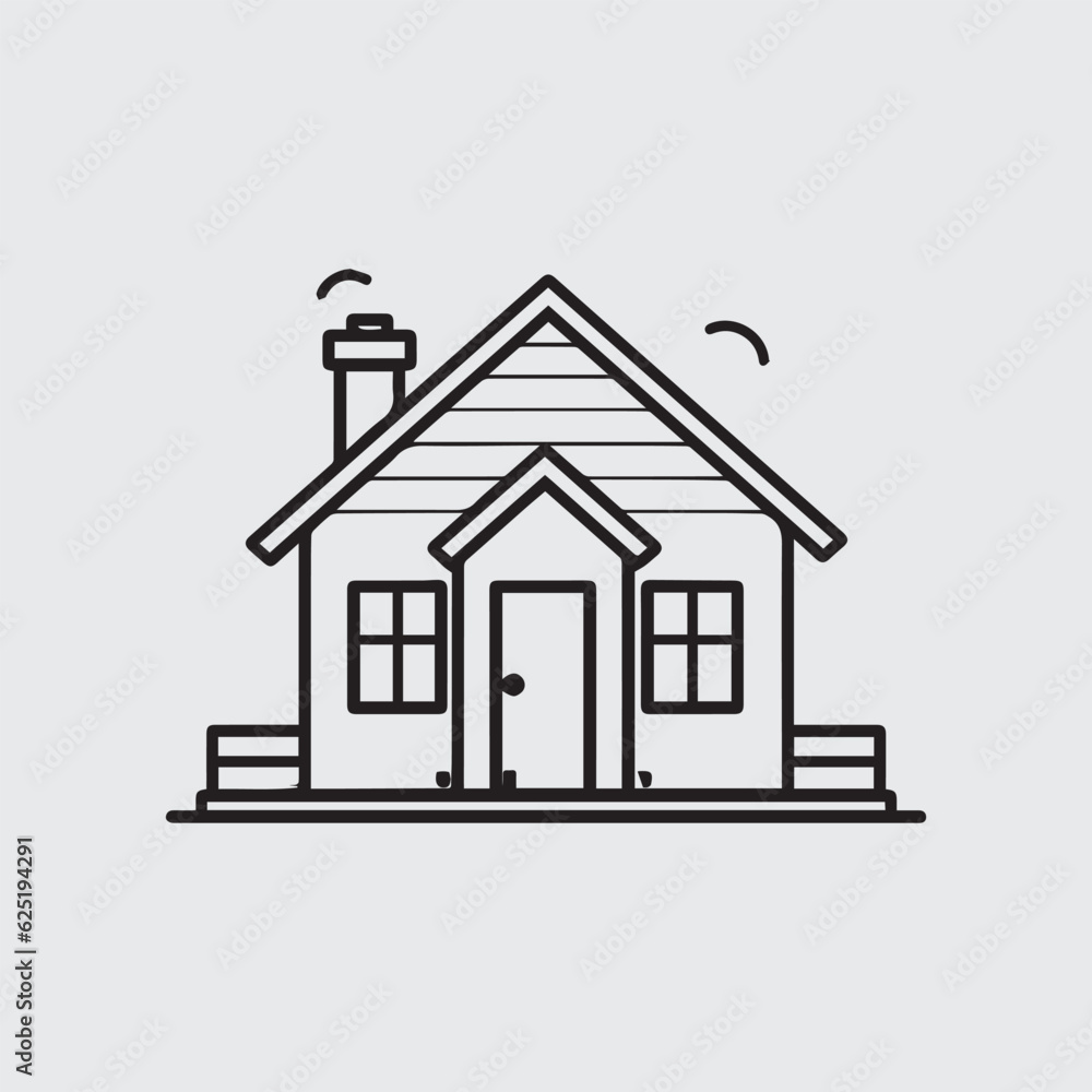 Simple monochrome house icon
