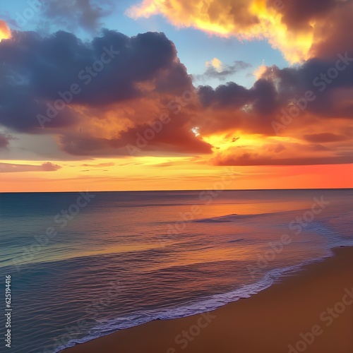 beautiful sunset over the ocean