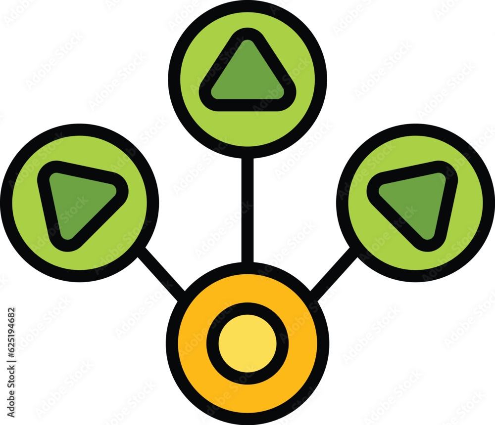 Vuca scheme icon outline vector. Ambiguity data. World variety color flat Vuca scheme icon outline vector. Ambiguity data. World variety color flat
