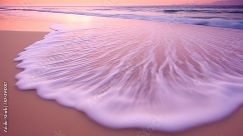 Violet sunrise ocean with v...