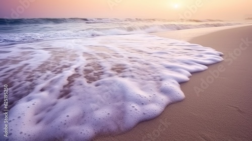 Violet sunrise ocean with v...