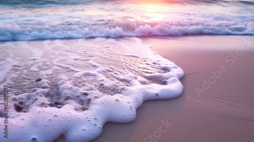 Violet sunrise ocean with v...