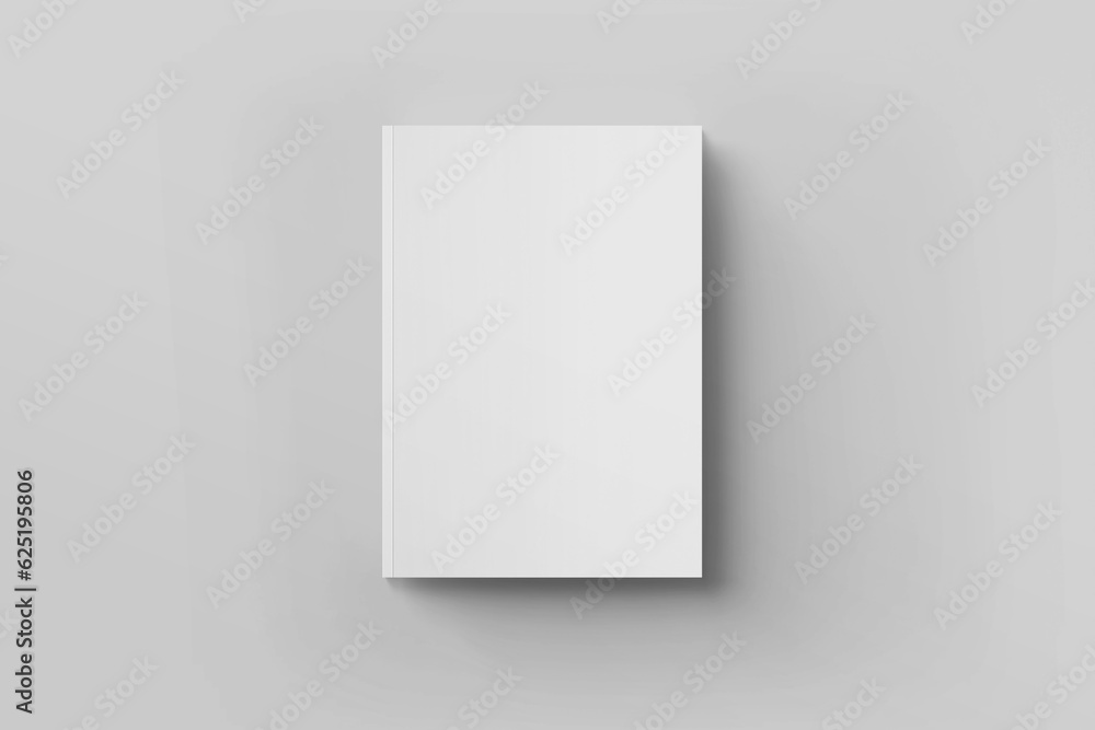 Isolated white open magazine mockup on white background. - obrazy, fototapety, plakaty 