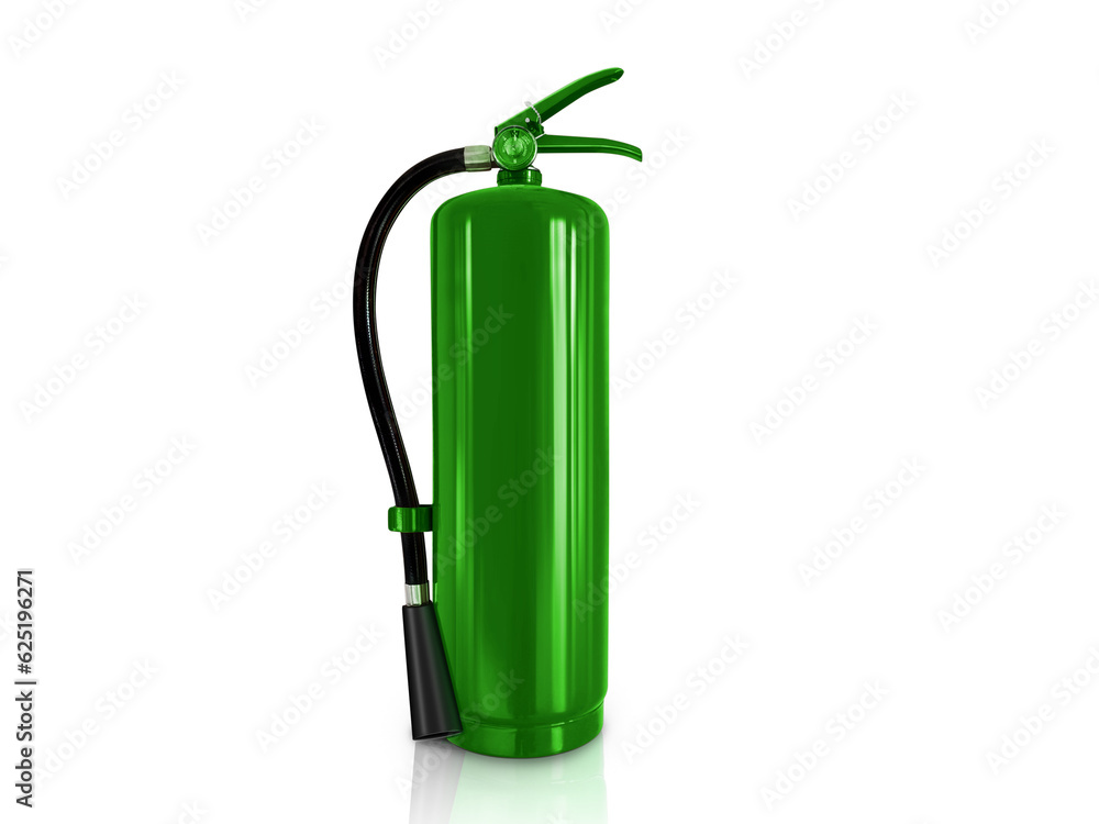 Fototapeta premium green fire extinguisher isolated PNG transparent