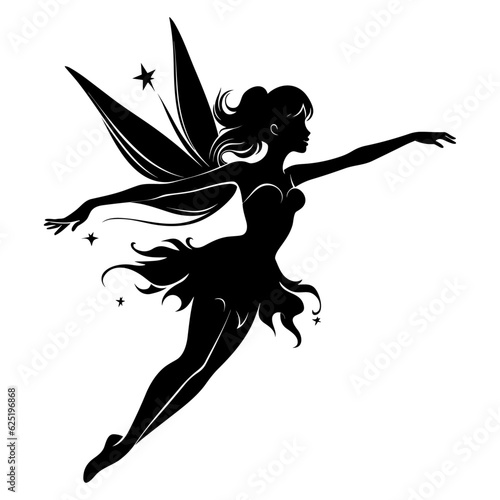 Cute fairy silhouette
