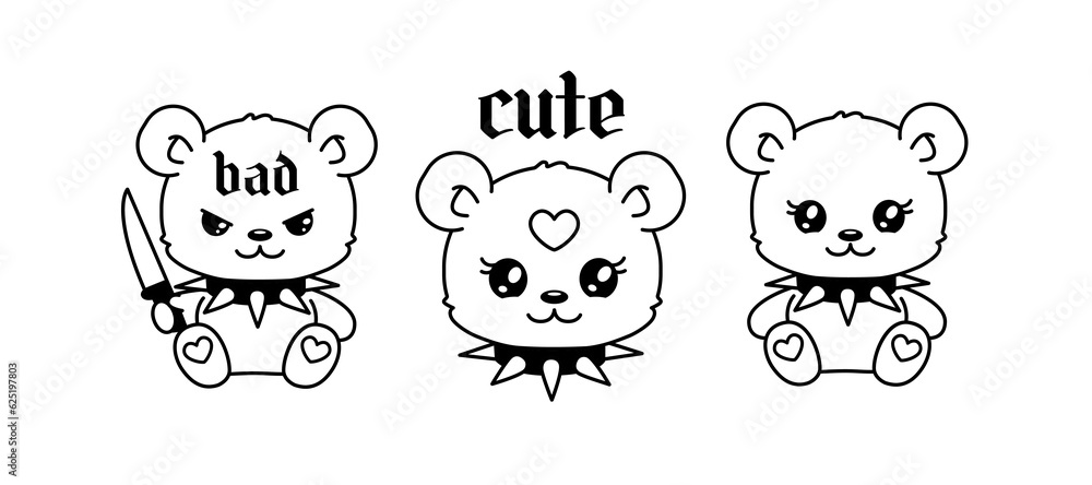 Teddy Bear Temporary Tattoo Sticker Cute Bear Strawberry Bow - Temu