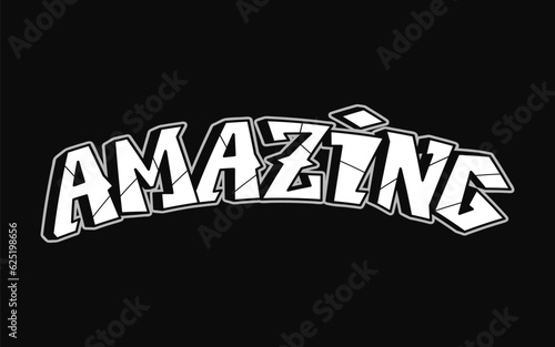 Amazing word trippy psychedelic graffiti style letters.Vector hand drawn doodle cartoon logo amazing illustration. Funny cool trippy letters, fashion, graffiti style print for t-shirt, poster concept
