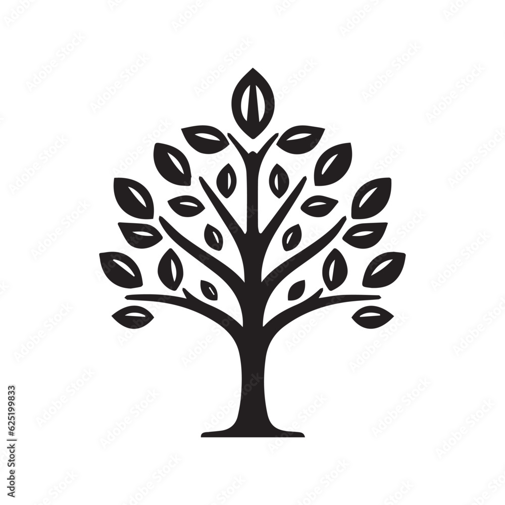 Botanic tree logo vector icon