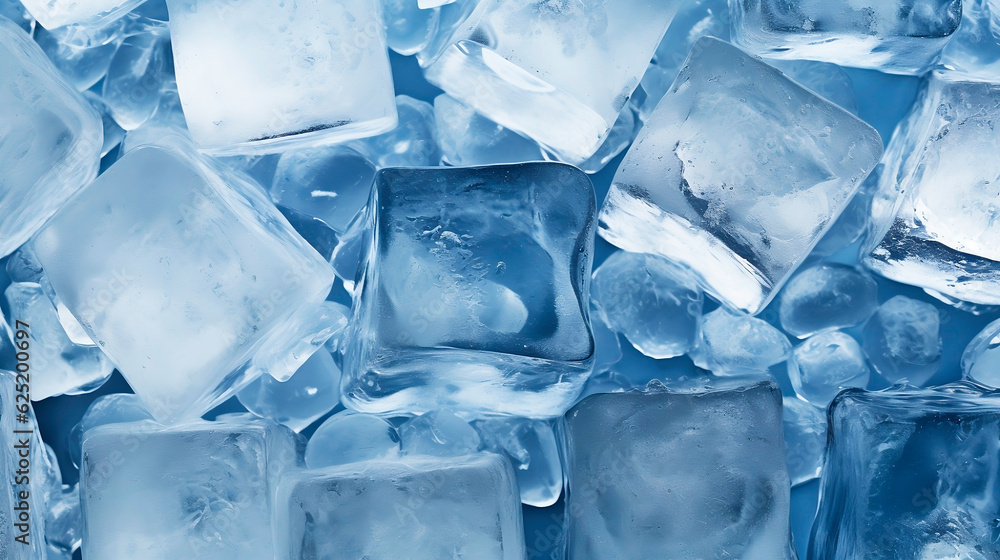 Ice cubes blue texture. Iced clear water close up refresh summer add. Coctail lemonade macro frost photo Ice cubes blue texture. Iced clear water close up refresh summer add. Coctail lemonade macro frost photo