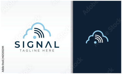signal and cloud logo