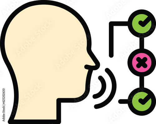 Challenge stereotypes icon outline vector. Gender inequality. People gap color flat
