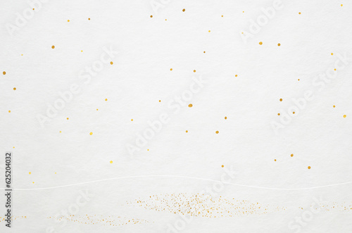 Abstract modern Japanese style background. Golden wavy patterned Japanese washi paper texture background.