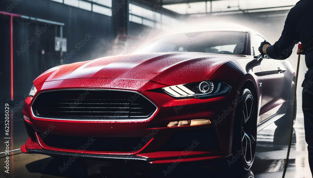 Advertising Style Photo of a Professional Car Wash Cleaning Company Advertising Style Photo of a Professional Car Wash Cleaning Company