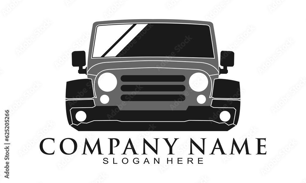 Obraz premium Off road car illustration vector logo