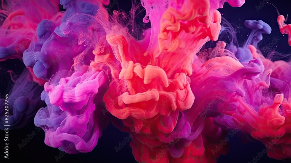 Obraz premium Colorful abstract smoke explosion