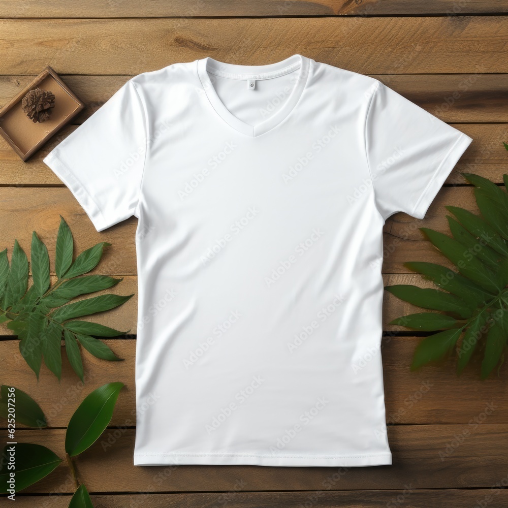 White T-Shirt Mockup for Simulation generative AI. White T-Shirt Mockup for Simulation generative AI.