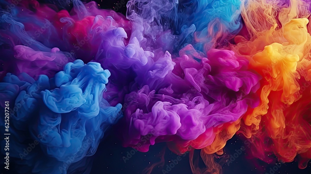 Colorful abstract smoke explosion Colorful abstract smoke explosion