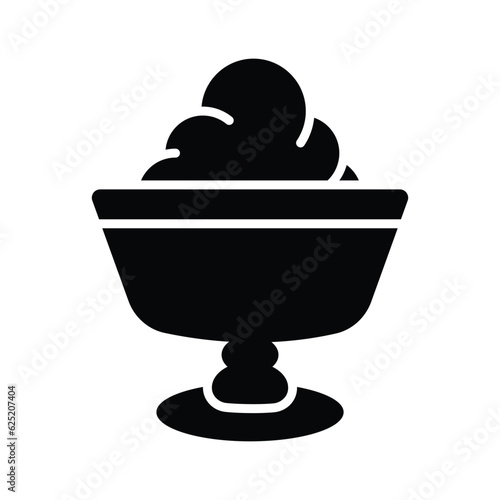 Get hold on this beautifully designed icon of chocolate pudding in modern style