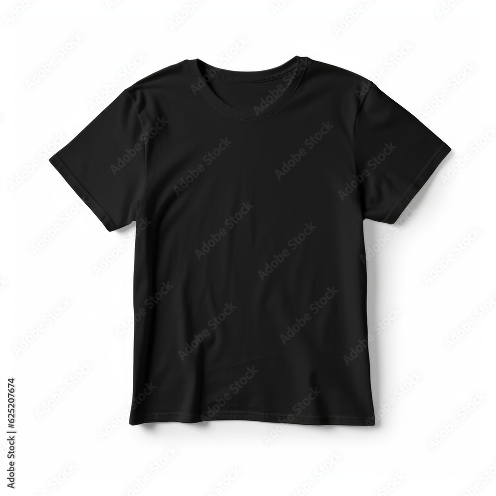 Black T-Shirt Mockup generative AI. Black T-Shirt Mockup generative AI.