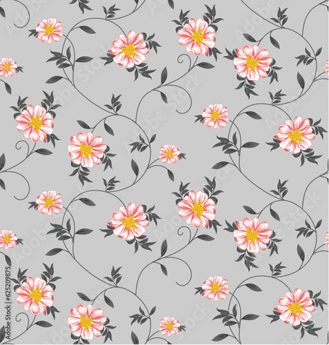 seamless vector flower and cheeks design pattern on background © Parth Patel