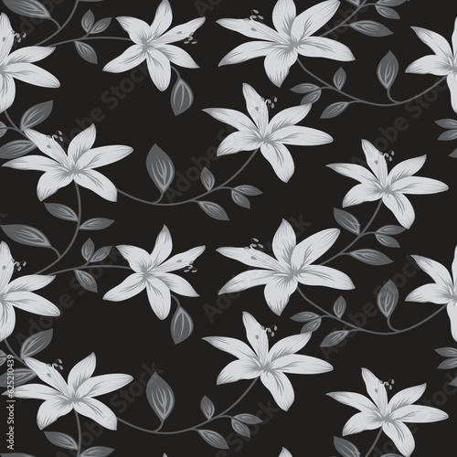seamless vector flower and cheeks design pattern on background