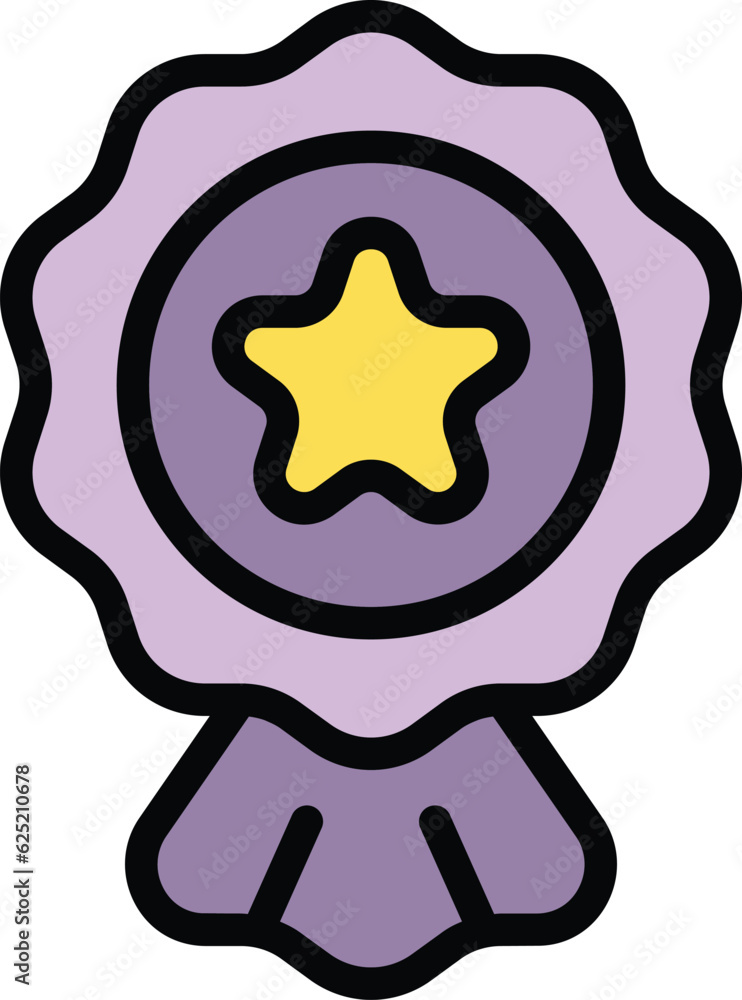 Company emblem icon outline vector. Badge stamp. Classic premium color flat Company emblem icon outline vector. Badge stamp. Classic premium color flat