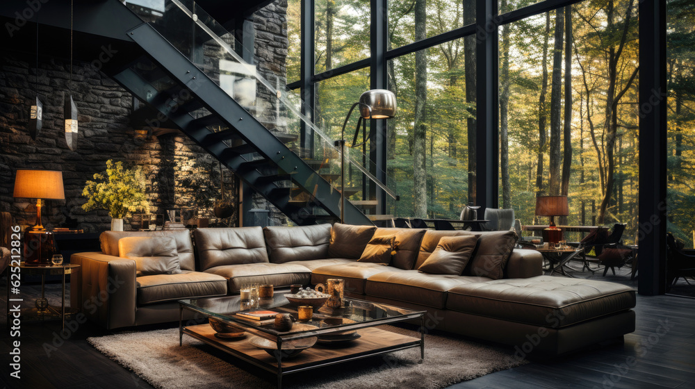 Rich nordic style interior. Generative AI