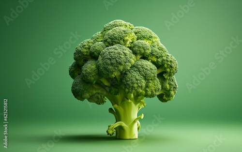 A professional epic photo of broccoli on a background, Generative Ai