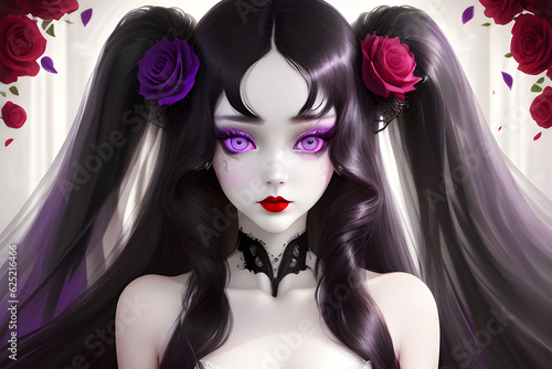 nymph of december flower. Generative AI