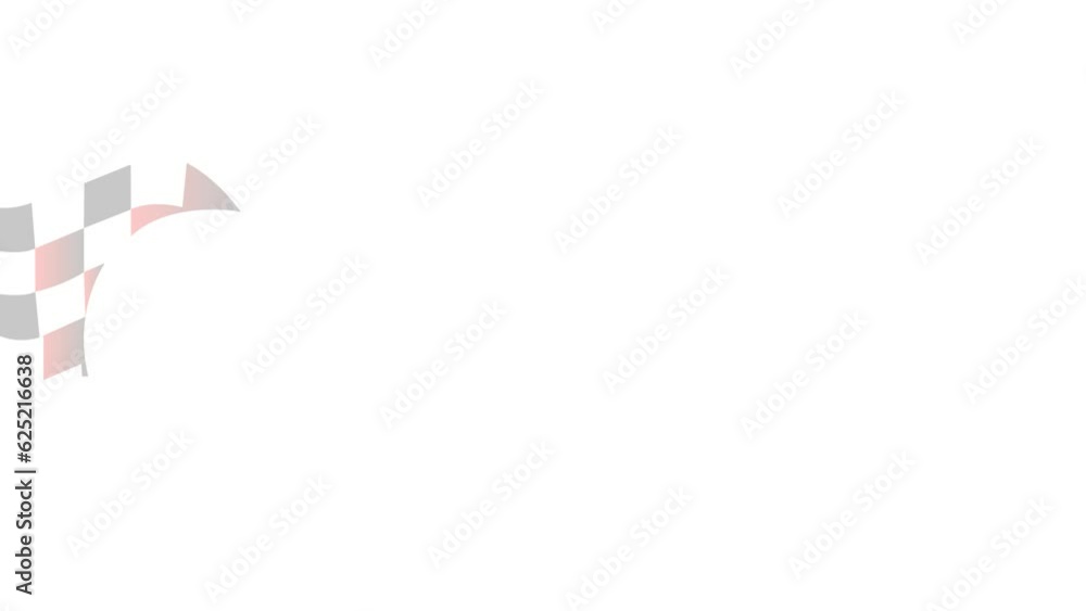 animation video of the racing flag and the letter A, suitable for opening racing sports advertisements, etc animation video of the racing flag and the letter A, suitable for opening racing sports advertisements, etc