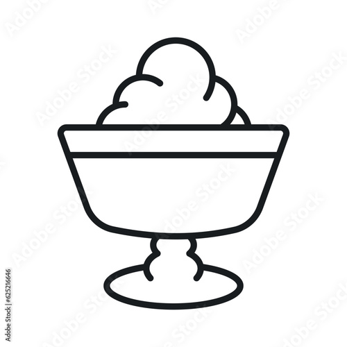 Get hold on this beautifully designed icon of chocolate pudding in modern style