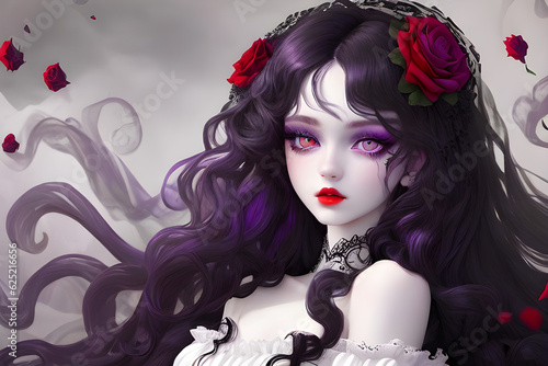 nymph of december flower. Generative AI