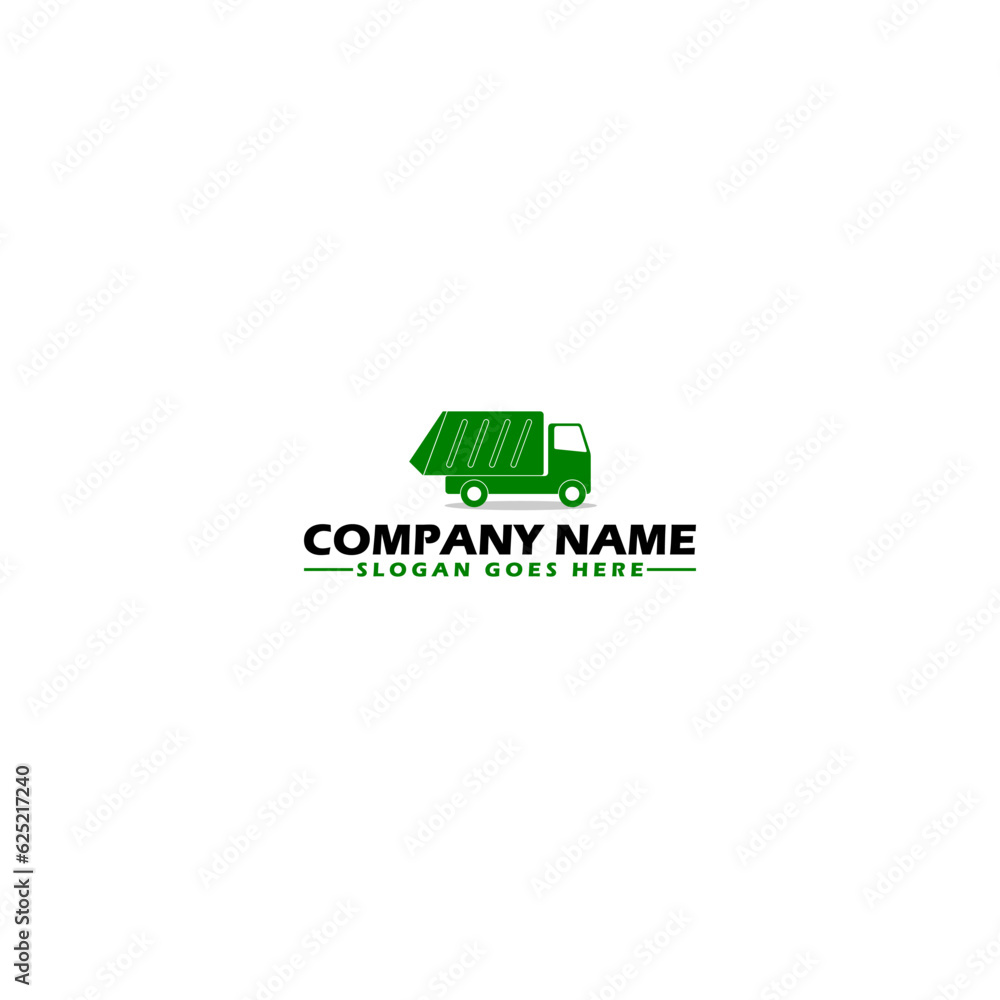 Garbage Loader Truck logo template isolated on white background Garbage Loader Truck logo template isolated on white background