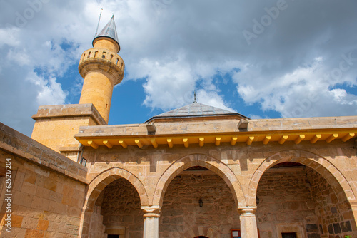 Tekke Camii Mosque in Haji Bektash Veli Complex. The building is an Alevi Islamic Cultural Monument at the town center of Hacibektas, Nevsehir Province, Turkey. 