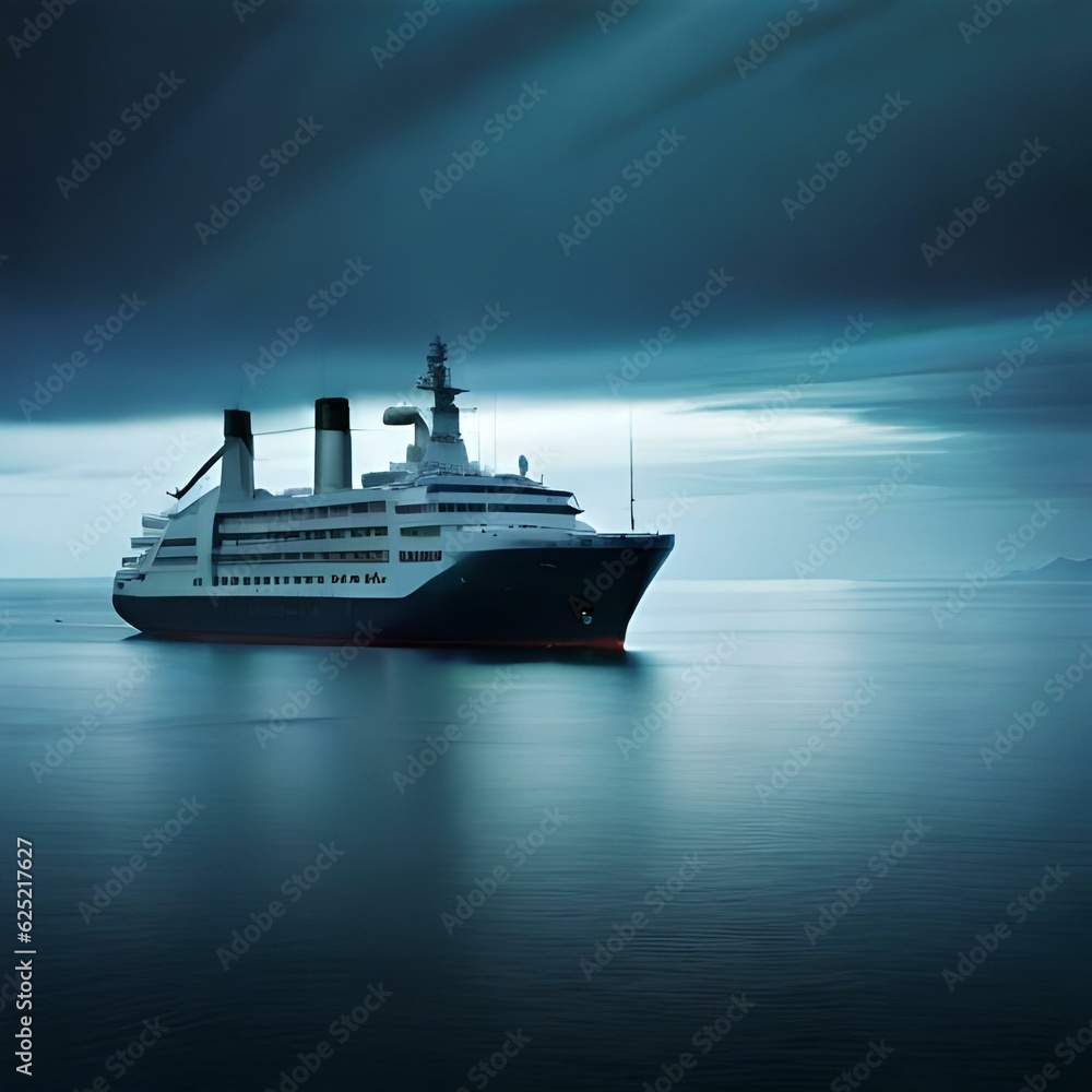 cruise ship in the ocean